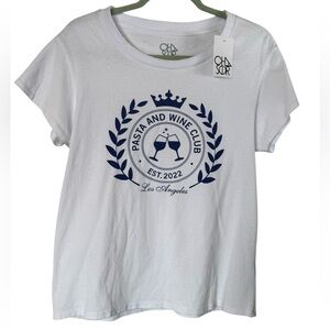 Chaser White T-Shirt Blue Print Graphic